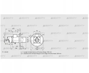 BIO 50RG-350/335-(40)D (84015543) Газовая горелка Kromschroder