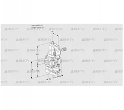 VAD350R/NQGR-100A (88031536) Газовый клапан с регулятором давления Kromschroder