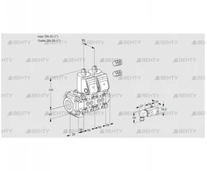 VCS2E25R/25R05F2NNWR3/PPPP/3-PP (88100864) Сдвоенный газовый клапан Kromschroder