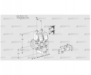 VCV2E40R/40R05NVKWR6/2-PP/MMPP (88101961) Клапан с регулятором соотношения Kromschroder