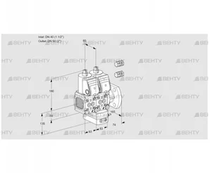 VCH3E40R/50F05FNHEWR3/PPPP/PPPP (88106221) Клапан с регулятором расхода Kromschroder