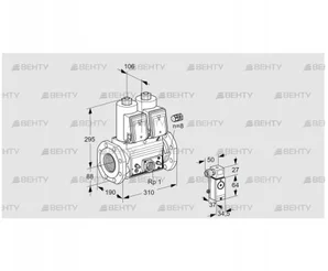 VCS780F05NNWR3E/MPEM/P4PP (88207681) Сдвоенный газовый клапан Kromschroder