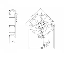 Осевой вентилятор ebmpapst W2D250HI0205
