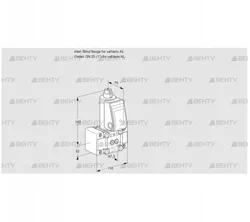 VAS1W0/W25R/NW (88010043) Газовый клапан Kromschroder