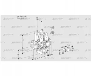 VCG1E15R/25R05NGEVWR3/-3PP/PPPP (88104315) Клапан с регулятором соотношения Kromschroder