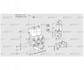 VCG2E40R/40R05NGEWSL3/PPBS/PP-3 (88107668) Клапан с регулятором соотношения Kromschroder