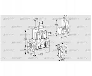 VCS780F05NLWR3E/4-B-/2-PP (88206548) Сдвоенный газовый клапан Kromschroder