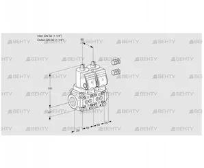 VCS2E32R/32R05NNWSR3/PPPP/PPPP (88106769) Сдвоенный газовый клапан Kromschroder