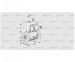 VCS9125F05NNASR3E/PPEP/PPEP (88204341) Сдвоенный газовый клапан Kromschroder