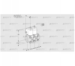 VCS3E50R/50R05NNKL/PPPP/PPPP (88103688) Сдвоенный газовый клапан Kromschroder