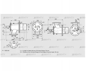 ZIO 200RBL-50/35-(25)D (84277067) Газовая горелка Kromschroder