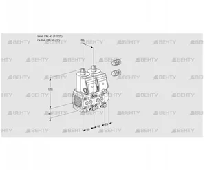 VCS2E40F/50R05FNNWR3/PPPP/PPPP (88101769) Сдвоенный газовый клапан Kromschroder