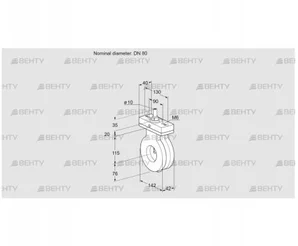 BVA80Z05F (88301558) Дроссельная заслонка Kromschroder