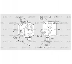 DG 10UG-3K2 (84447324) Датчик-реле давления газа Kromschroder