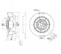Центробежный вентилятор ebmpapst R3G250RD1703