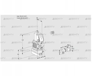 VAD1E20R/20R05FD-25WR/2-/PP (88103960) Газовый клапан с регулятором давления Kromschroder