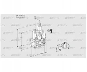 VCS3E50R/50R05NLWR/2-PP/PPPP (88100179) Сдвоенный газовый клапан Kromschroder