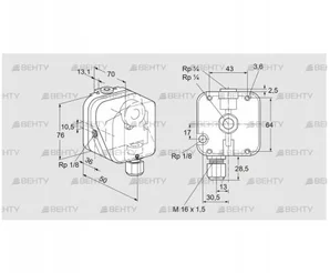 DG 150U-3T (84447505) Датчик-реле давления газа Kromschroder