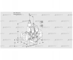 VCG3E50F/50F05LGEWR3/PPPP/PPPP (88106666) Клапан с регулятором соотношения Kromschroder