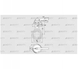 DKR 40Z03H100D (72702050) Дроссельная заслонка Kromschroder