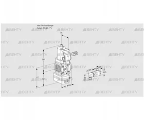 VAD1-/25R/NWGR-100A (88013925) Газовый клапан с регулятором давления Kromschroder