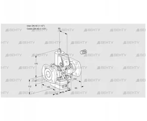 VAD2E40F/40F05D-50VWR/PP/PP (88102214) Газовый клапан с регулятором давления Kromschroder