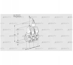 VCS3T50N/50N05NLQGR/PPPP/PPPP (88106468) Сдвоенный газовый клапан Kromschroder