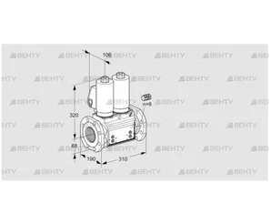 VCS780F05NNQGL3B/PPPP/MMMM (88206780) Сдвоенный газовый клапан Kromschroder