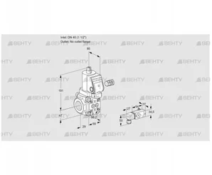 VAS240/-R/NWSR (88032835) Газовый клапан Kromschroder