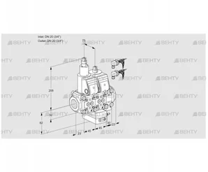 VCH1E20R/20R05LHEVWR6/PPPP/PPPP (88107503) Клапан с регулятором расхода Kromschroder