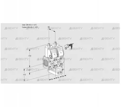 VCV2E40R/40R05FNVKWR/PPPP/PPPP (88106895) Клапан с регулятором соотношения Kromschroder