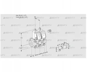 VCS2E40R/40R05NNWR/PP-2/PPPP (88101000) Сдвоенный газовый клапан Kromschroder