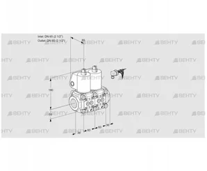 VCS3E65R/65R05NNWL/PPPP/MMMM (88104543) Сдвоенный газовый клапан Kromschroder