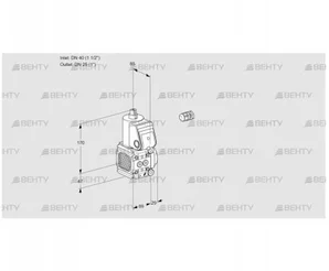 VAS2E40R/25R05FNWR/PP/PP (88102433) Газовый клапан Kromschroder