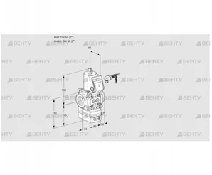 VAD350R/NW-50A (88034740) Газовый клапан с регулятором давления Kromschroder