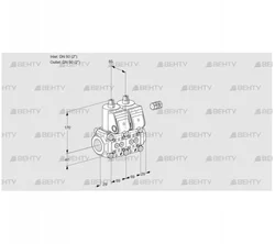 VCS2E50R/50R05NNKR3/PPPP/PPPP (88106381) Сдвоенный газовый клапан Kromschroder