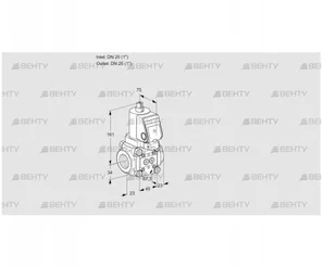 VAN1T25N/NKGR (88015084) Сбросной газовый клапан Kromschroder