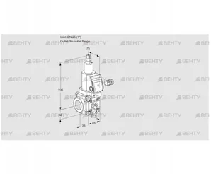 VAS125/-R/LPSR (88026719) Газовый клапан Kromschroder