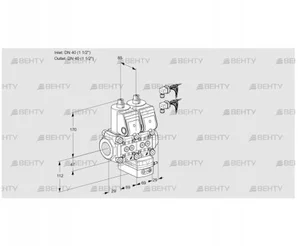 VCG2E40R/40R05NGNWR6/PPPP/PPPP (88105678) Клапан с регулятором соотношения Kromschroder