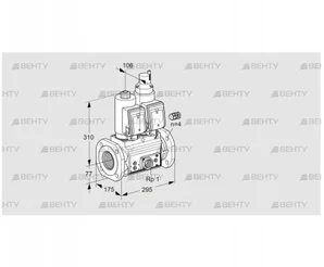 VCS665F05NLQSR3E/PPEP/PPPP (88205298) Сдвоенный газовый клапан Kromschroder