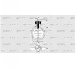 DKR 300Z03F100D (03149250) Дроссельная заслонка Kromschroder
