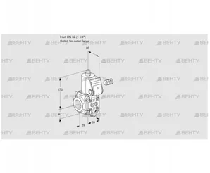 VAS232/-R/NP (88015065) Газовый клапан Kromschroder