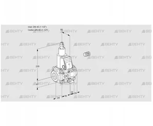 VAS2E40R/40R05LVQR/PP/PP (88103600) Газовый клапан Kromschroder