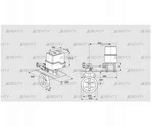 IDR300Z03D100GDW/50-30W20E (88303212) Дроссельная заслонка Kromschroder