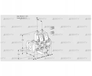 VCH2E40F/25R05NHEVWR3/PPPP/PPPP (88101884) Клапан с регулятором расхода Kromschroder