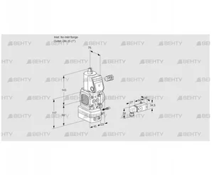 VAG1-/25R/NQAE (88001356) Газовый клапан с регулятором соотношения Kromschroder