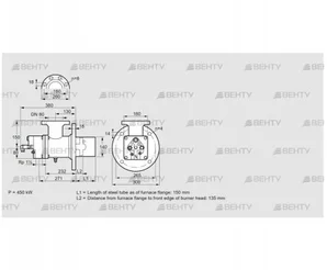 BIO 140RB-150/135-(47)E (84008028) Газовая горелка Kromschroder