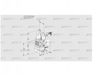 VAG3-/50F/NWAE (88032568) Газовый клапан с регулятором соотношения Kromschroder