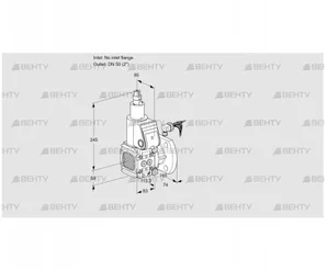 VAS3-/50F/LW (88006226) Газовый клапан Kromschroder