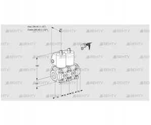 VCS3E40R/40R05NNKL/PPPP/PPPP (88100530) Сдвоенный газовый клапан Kromschroder